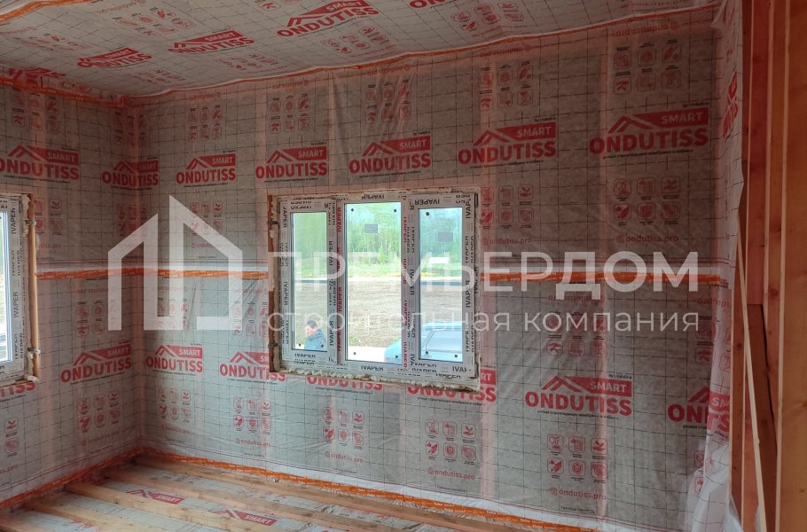 Фото со стройплощадок - Каркасный дом 7,6х11,7 м.