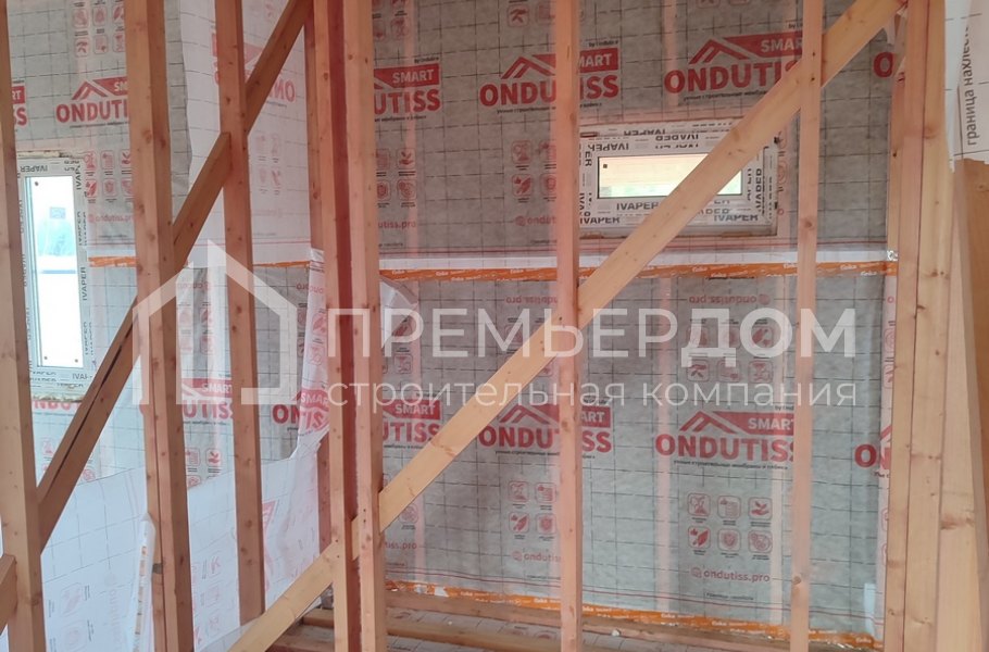 Фото со стройплощадок - Каркасный дом 7,6х11,7 м.