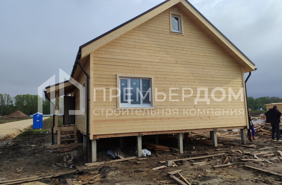 Фото со стройплощадок - Каркасный дом 7,6х11,7 м.