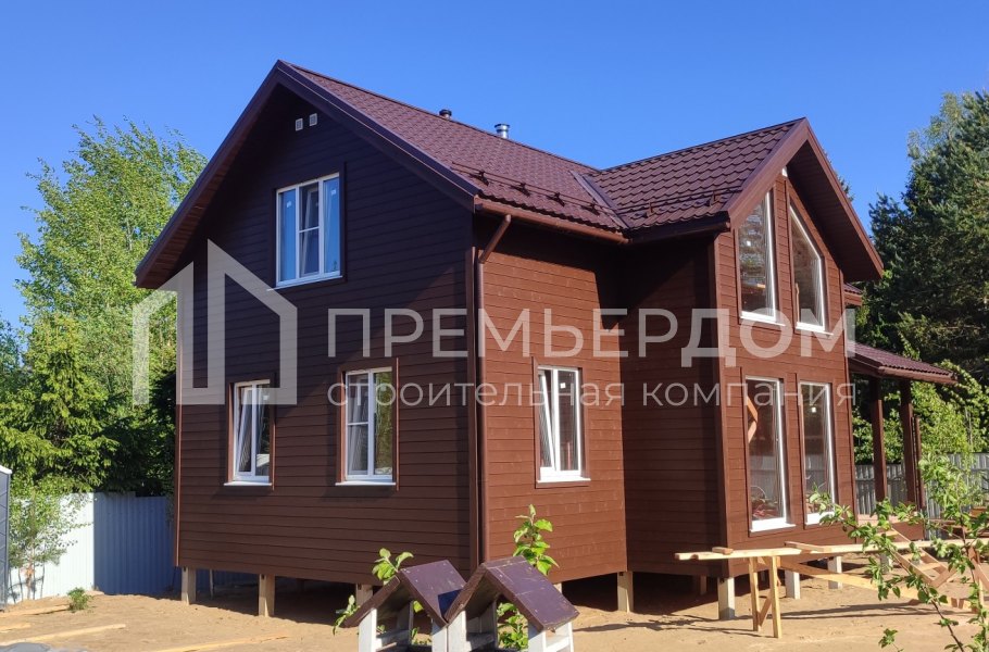 Фото со стройплощадок - Каркасный дом 10х7,5 м.