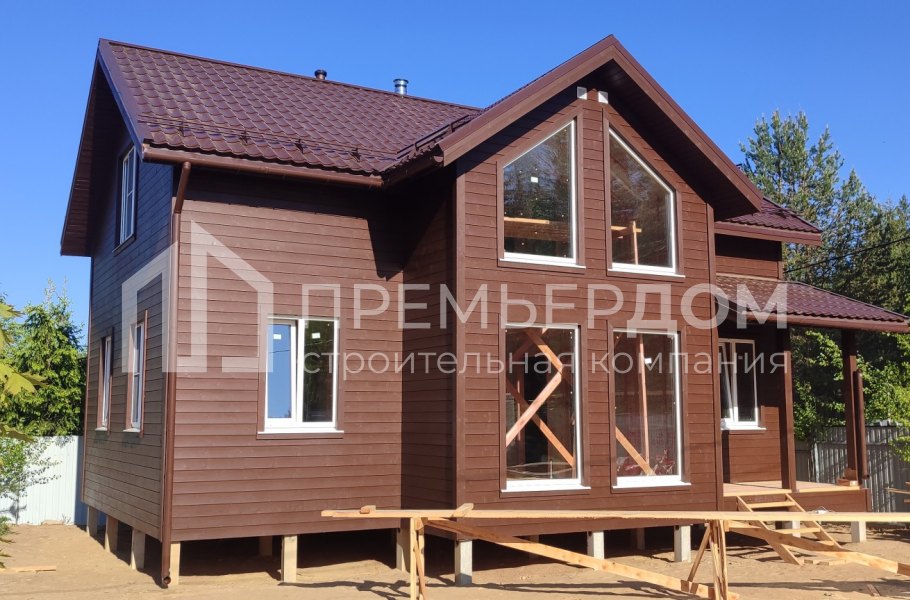 Фото со стройплощадок - Каркасный дом 10х7,5 м.