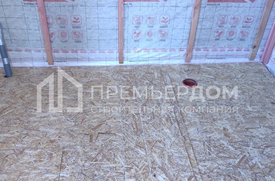 Фото со стройплощадок - Каркасный дом 10х7,5 м.