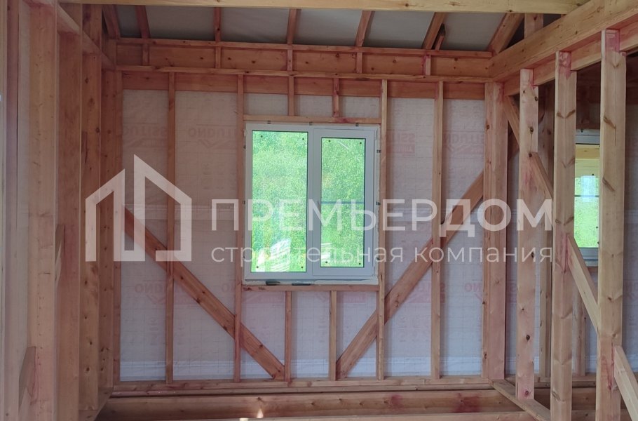 Фото со стройплощадок - Каркасный дом 9,5х10 м.