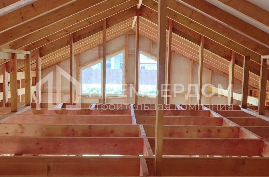 Фото со стройплощадок - Каркасный дом 9,5х10 м.