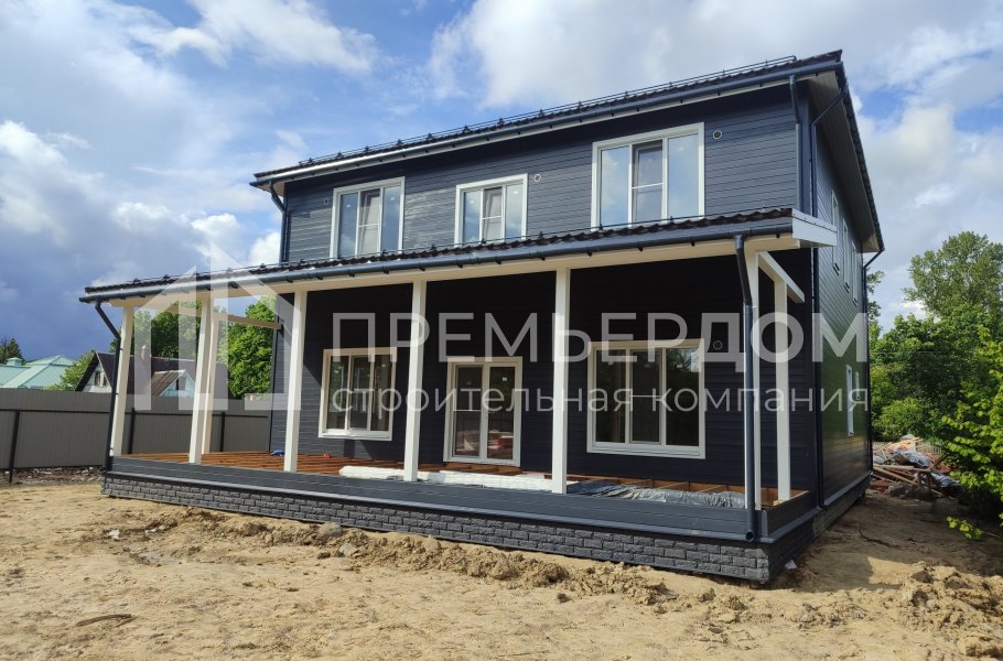 Фото со стройплощадок - Каркасный дом 12х16 м.