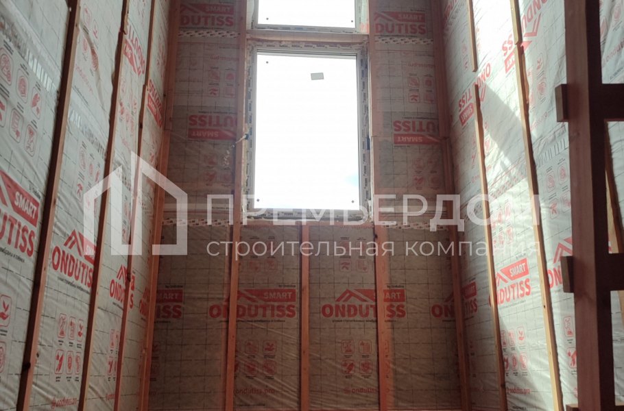 Фото со стройплощадок - Каркасный дом 12х16 м.