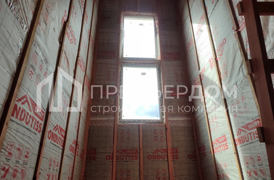 Фото со стройплощадок - Каркасный дом 12х16 м.