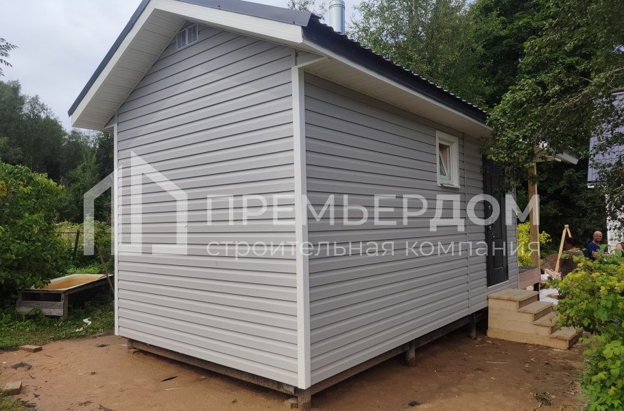 Фото со стройплощадок - Каркасная баня 3х8 м.