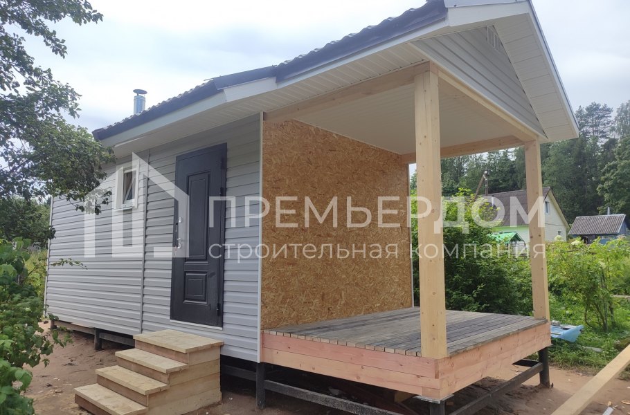 Фото со стройплощадок - Каркасная баня 3х8 м.