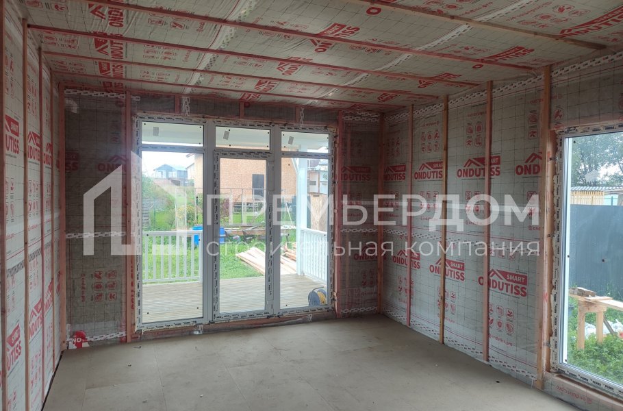 Фото со стройплощадок - Каркасный дом 8х12 м.