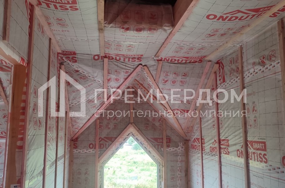 Фото со стройплощадок - Каркасный дом 8х12 м.