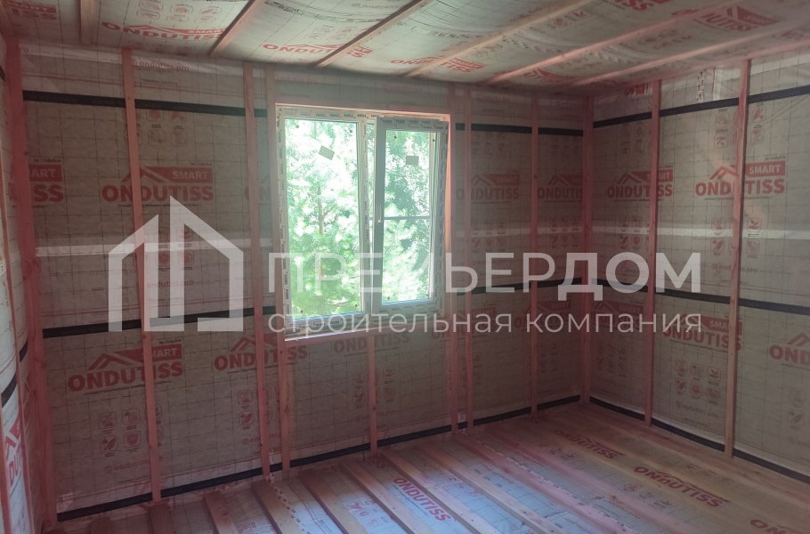 Фото со стройплощадок - Каркасный дом 12х11,5 м.