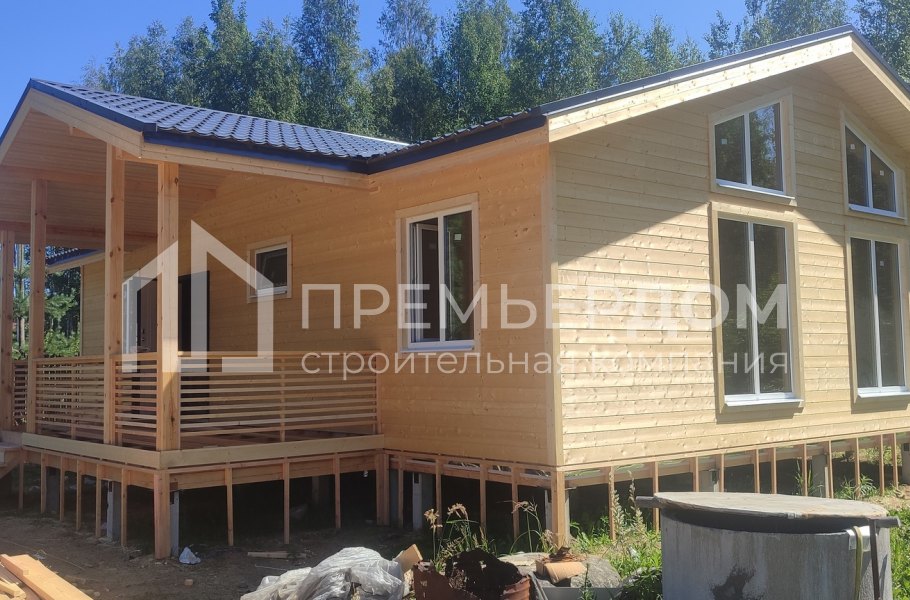 Фото со стройплощадок - Каркасный дом 12х11,5 м.