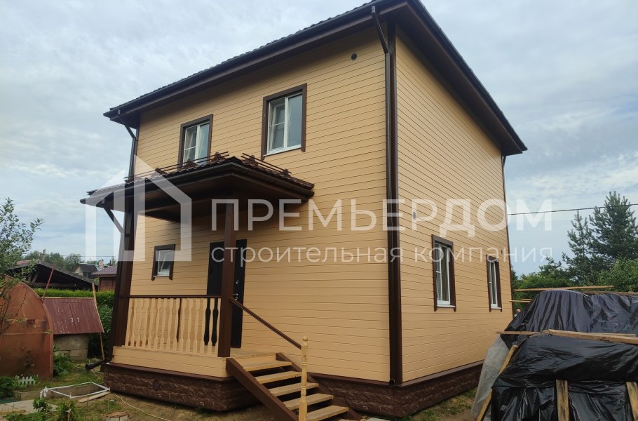 Фото со стройплощадок - Каркасный дом 7,5х7,5 м.