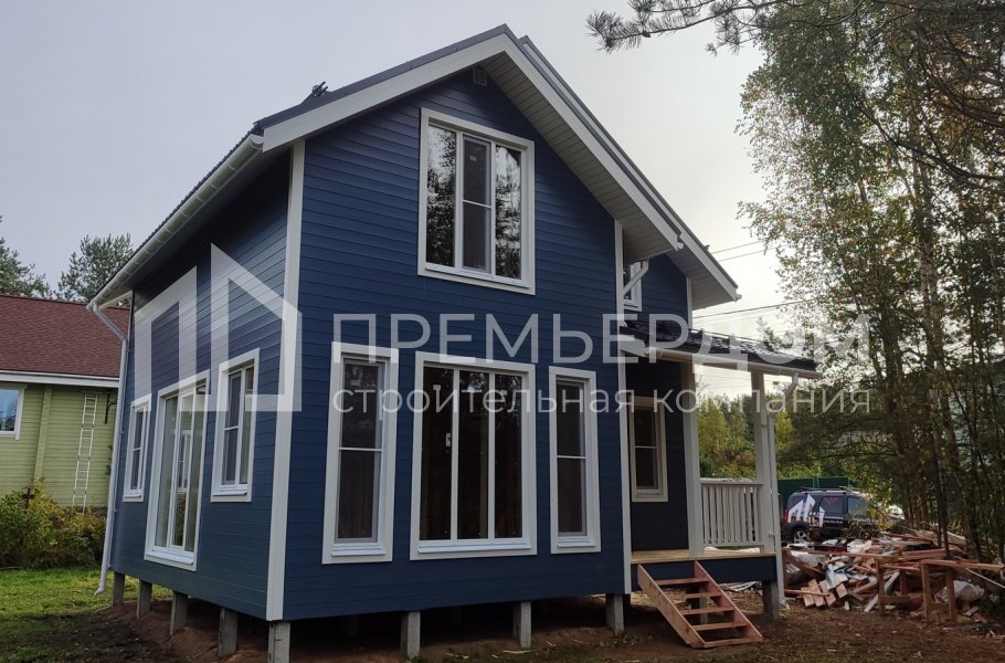 Фото со стройплощадок - Каркасный дом 7,5х7,5 м.