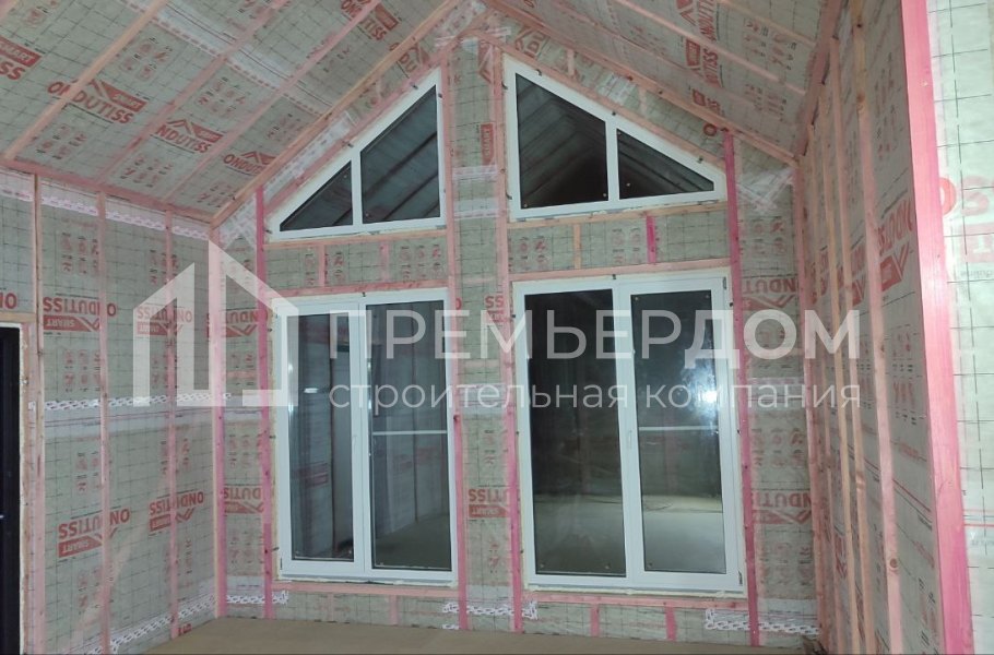 Фото со стройплощадок - Каркасный дом 9х12 м.