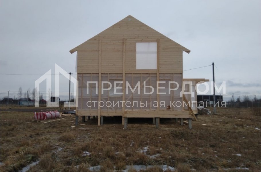 Фото со стройплощадок - Каркасный дом 8х10 м.