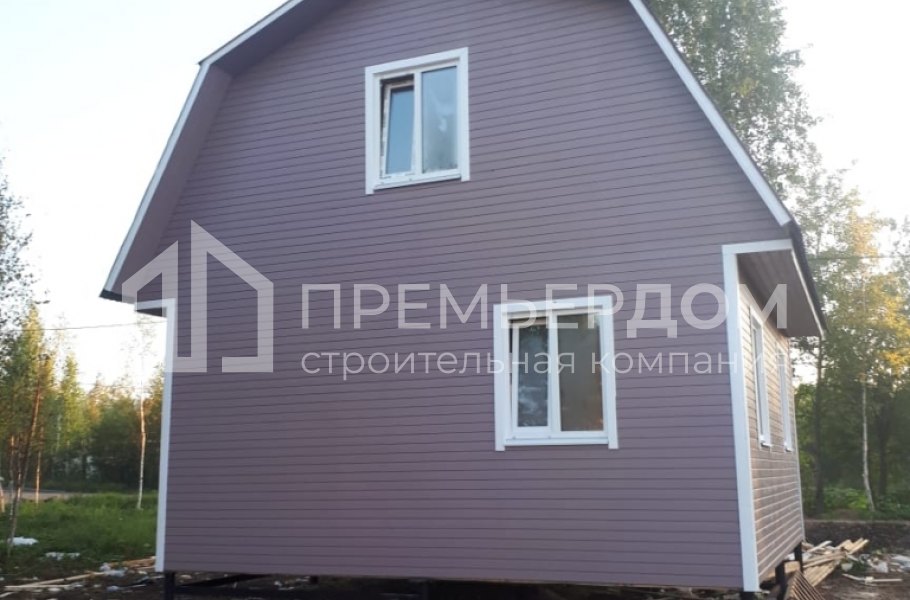 Фото со стройплощадок - Каркасный дом 6х6 м.