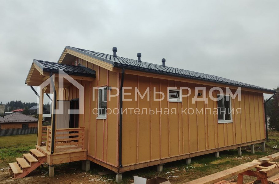 Фото со стройплощадок - Каркасный дом 13,5×11 м.