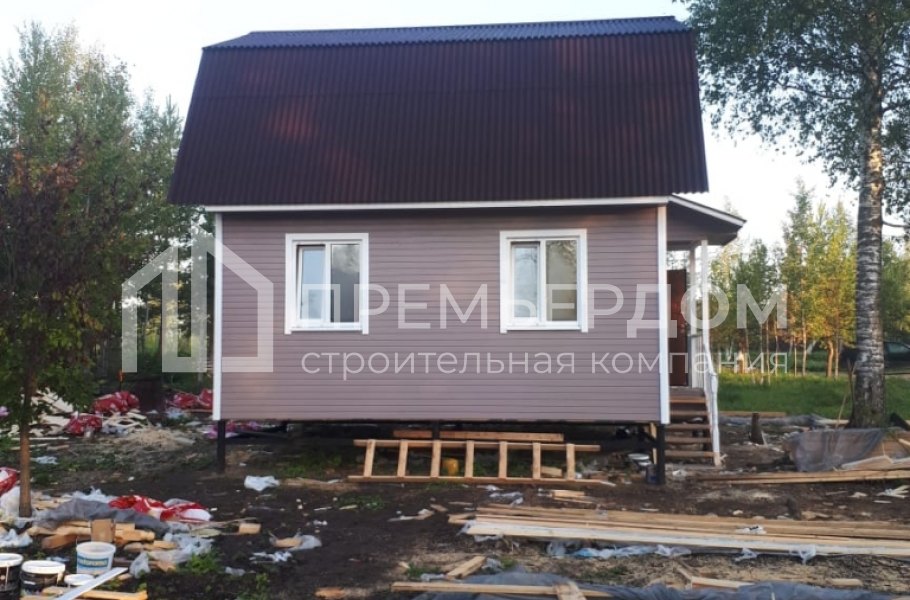 Фото со стройплощадок - Каркасный дом 6х6 м.