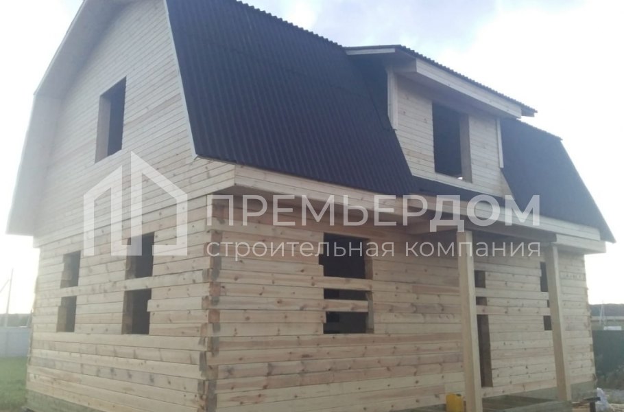 Фото со стройплощадок - Дом из бруса 6х9 м.