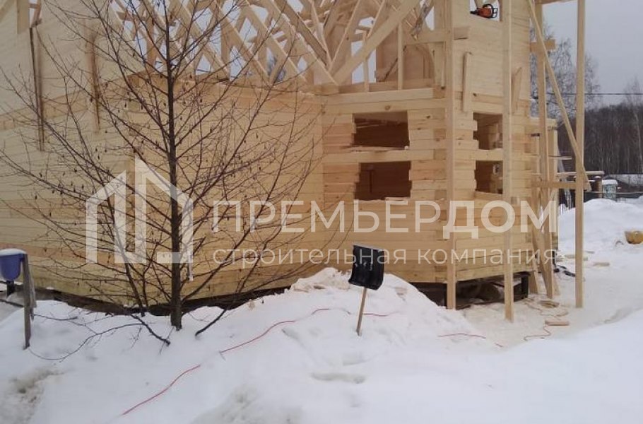 Фото со стройплощадок - Баня по проекту К-25