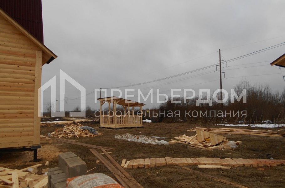 Фото со стройплощадок - Дом Д-31 и баня Б-2