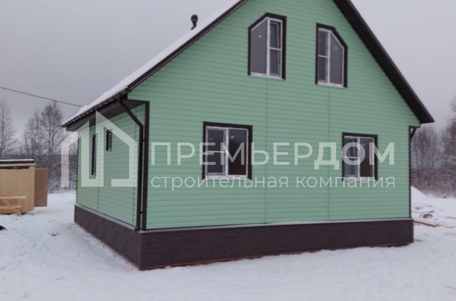 Фото со стройплощадок - Каркасный дом 8х8 м.