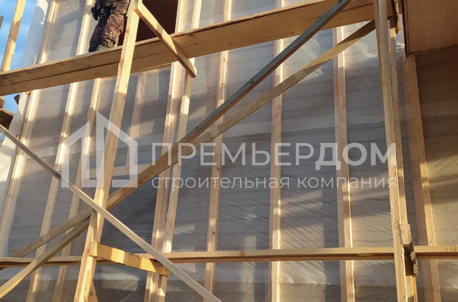 Фото со стройплощадок - Отделка дома (Проект Д-63)