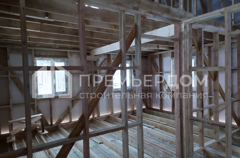 Фото со стройплощадок - Дом по проекту А-53