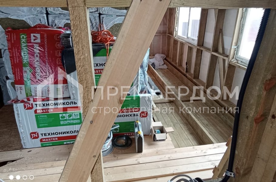 Фото со стройплощадок - Дом по проекту К-6 и баня