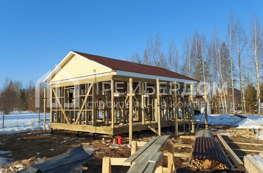 Фото со стройплощадок - Дом по проекту А-4