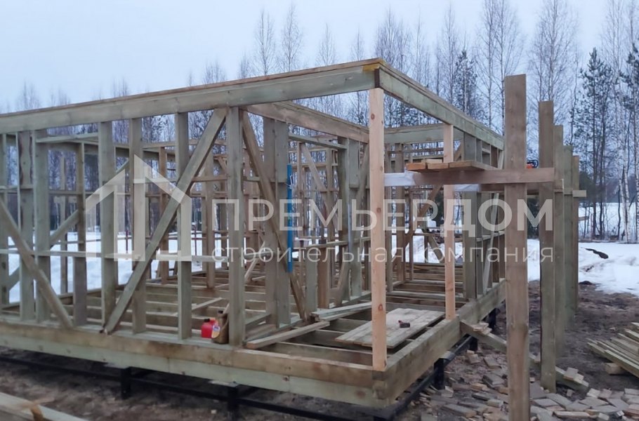 Фото со стройплощадок - Дом по проекту А-4