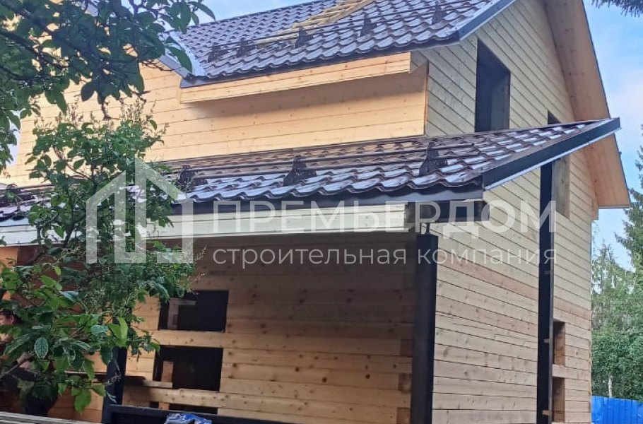 Фото со стройплощадок - Дом из бруса 8х9 м.