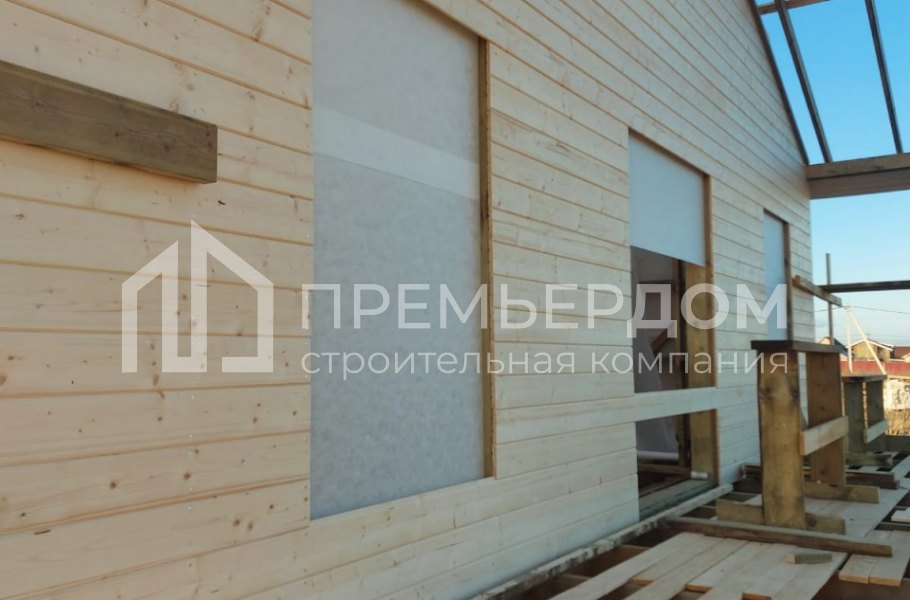 Фото со стройплощадок - Каркасный дом 8х14 м.