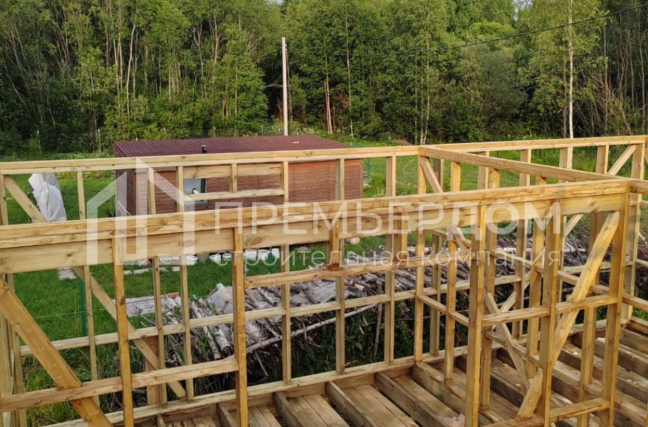 Фото со стройплощадок - Каркасный дом 7.2х8 м.