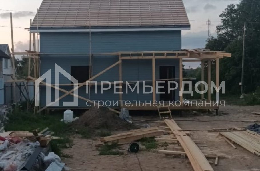 Фото со стройплощадок - Каркасный дом 9х10 м.