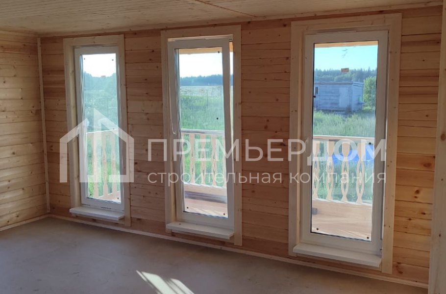 Фото со стройплощадок - Дом из бруса 9х11 м.