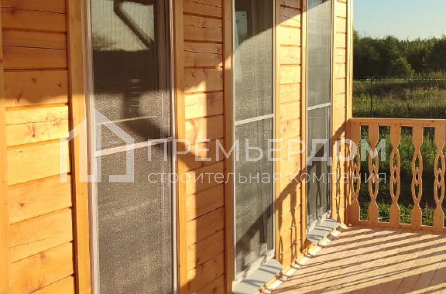 Фото со стройплощадок - Дом из бруса 9х11 м.