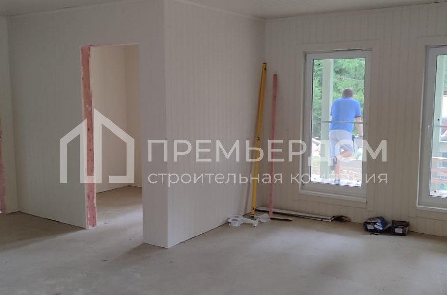 Фото со стройплощадок - Каркасный дом 9х10 м.