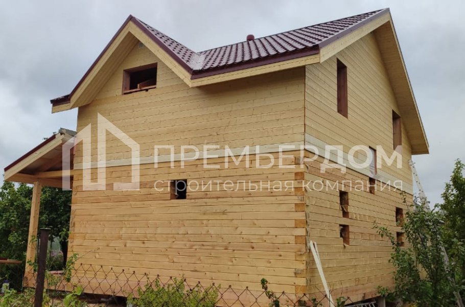 Фото со стройплощадок - Дом из бруса 7,5х8,5 м