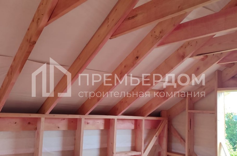 Фото со стройплощадок - Дом из бруса 7,5х8,5 м