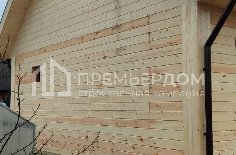 Фото со стройплощадок - Дом из бруса 7,5х8 м.