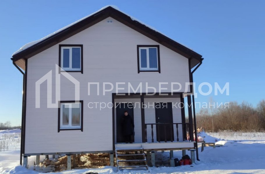 Фото со стройплощадок - Каркасный дом 8х10 м.